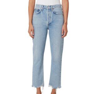 AGOLDE RILEY HIGH RISE STRAIGHT CROP IN CURIO NWT